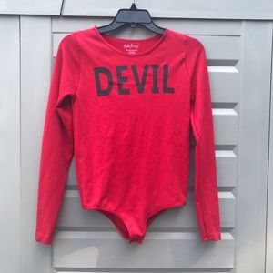 “Devil” long sleeve body suit